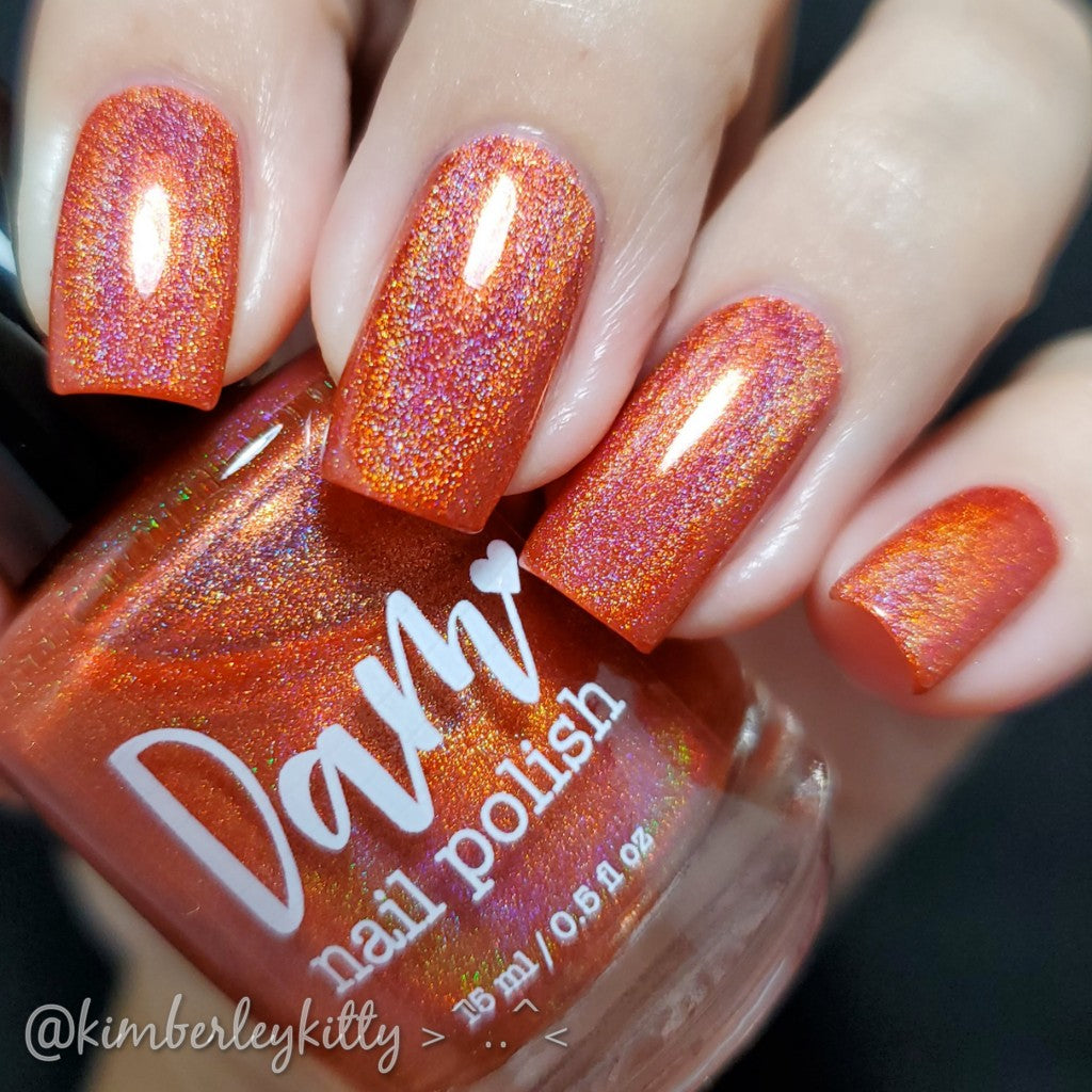 Surprise Burnt Orange Holographic Glitter Nail Polish – F.U.N LACQUER