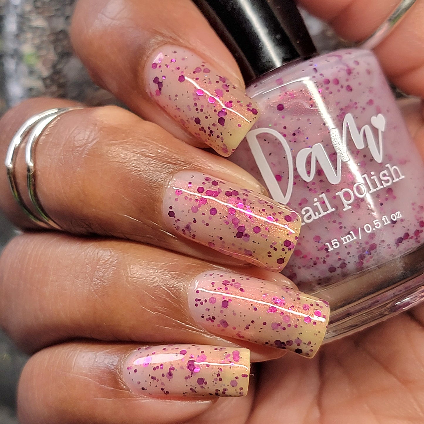 Passionfruit Attitude - Light Pink Crelly - Glitter Nail Polish - Shimmer Nail Polish - Sweet Sips Collection