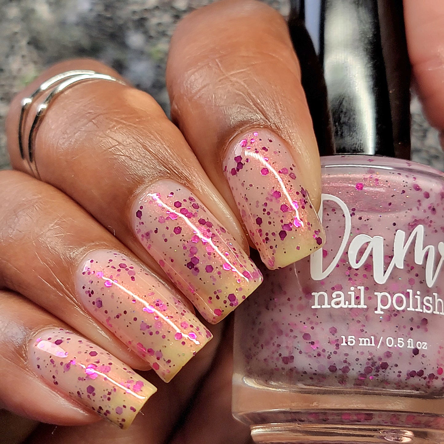 Passionfruit Attitude - Light Pink Crelly - Glitter Nail Polish - Shimmer Nail Polish - Sweet Sips Collection