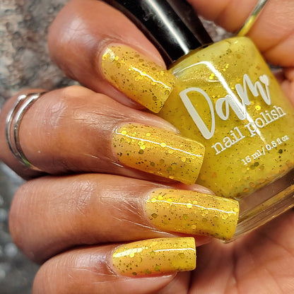 Banana Cabana - Light Yellow Crelly - Glitter Nail Polish - Shimmer Nail Polish - Sweet Sips Collection