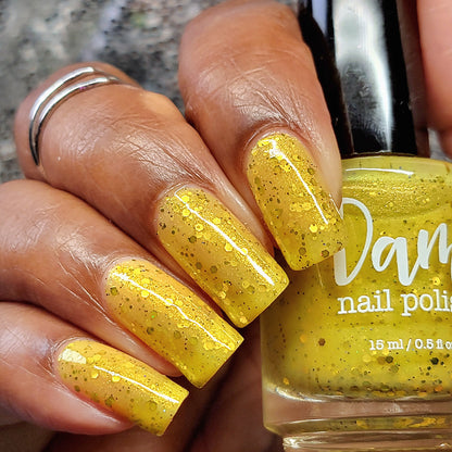 Banana Cabana - Light Yellow Crelly - Glitter Nail Polish - Shimmer Nail Polish - Sweet Sips Collection