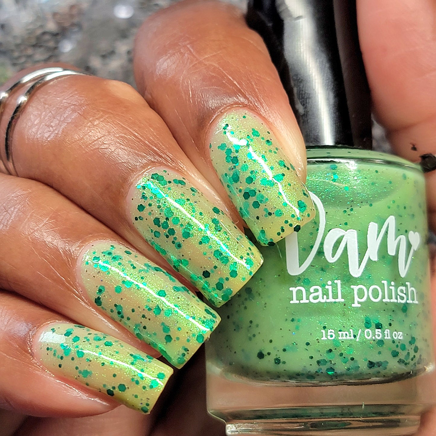 Honeydew Brew - Light Green Crelly - Glitter Nail Polish - Shimmer Nail Polish - Sweet Sips Collection