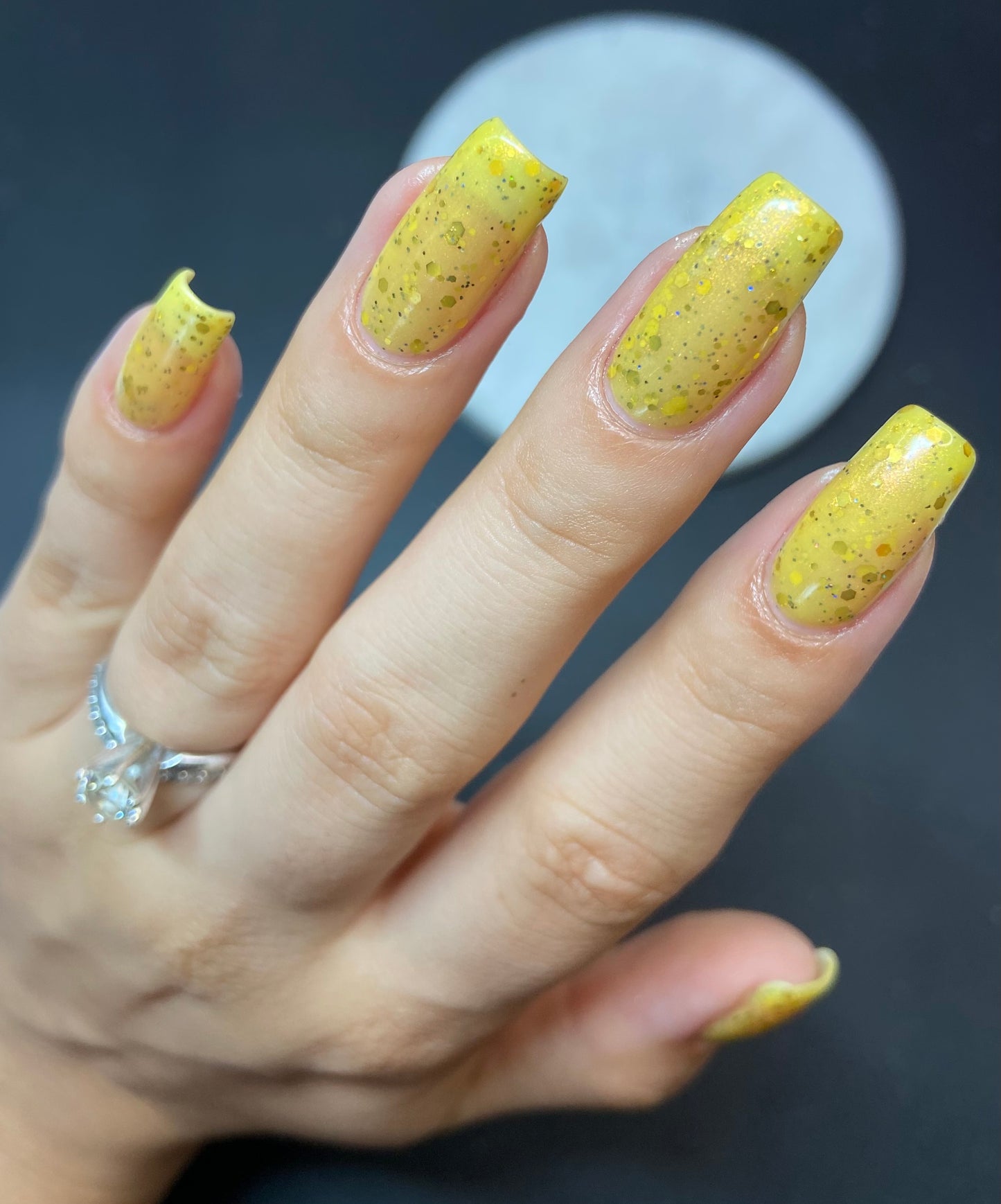 Banana Cabana - Light Yellow Crelly - Glitter Nail Polish - Shimmer Nail Polish - Sweet Sips Collection