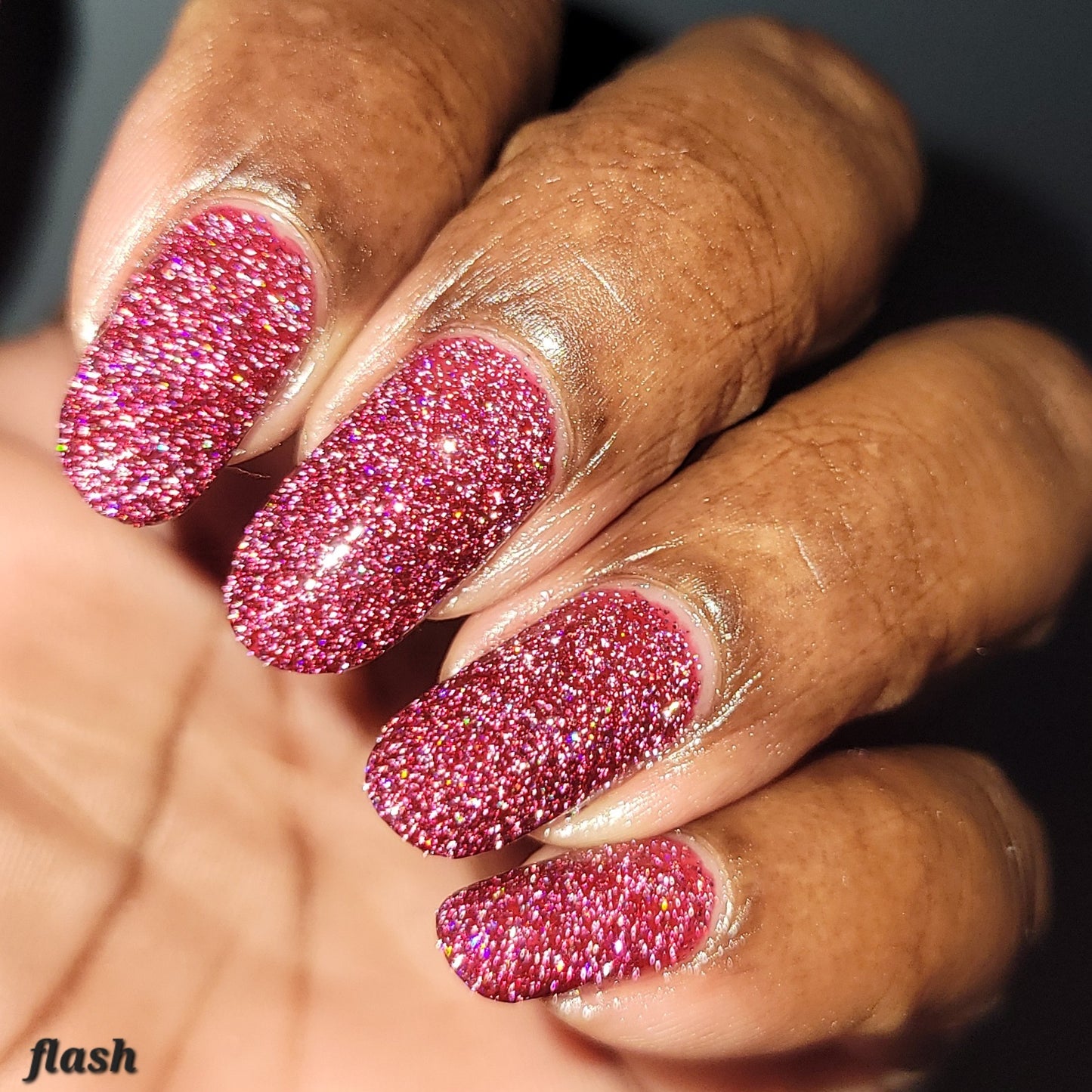 Bloodthirsty - Fuchsia Reflective Glitter Nail Polish - Bitten Collection