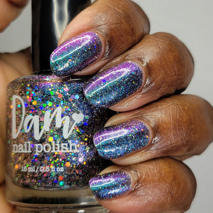 Bridigette - Green/Purple/Gold Multichrome Nail Polish - Holographic Glitter Nail Polish - Survivor Series