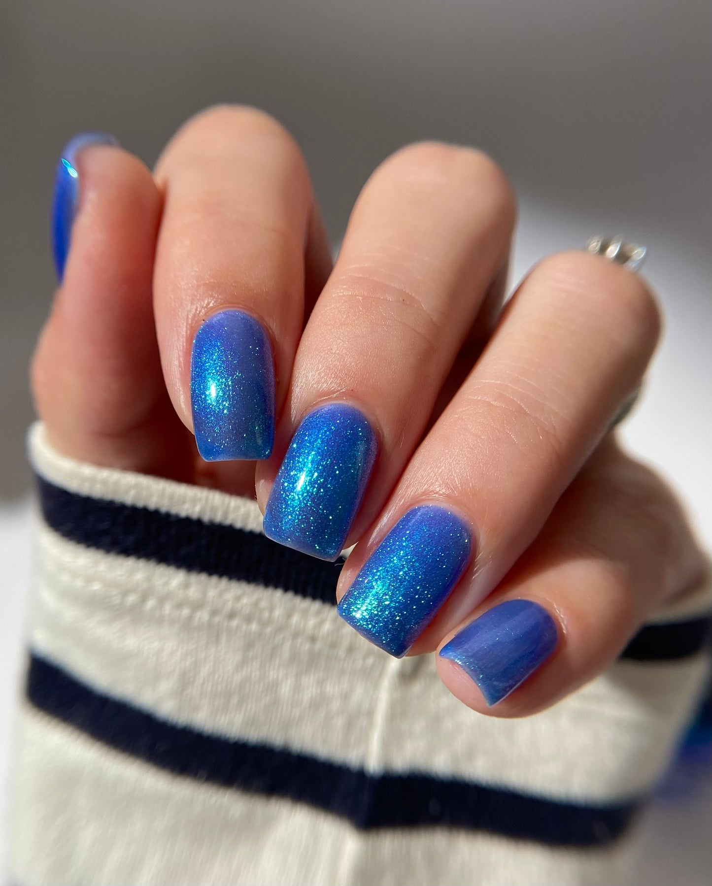 Cheers to 10 Years - Blue Shimmer Nail Polish - 10th Anniversary Trio