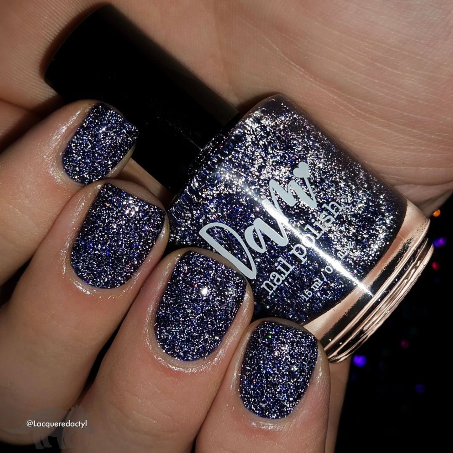 What a Batty - Blue Reflective Glitter Nail Polish - Bitten Collection