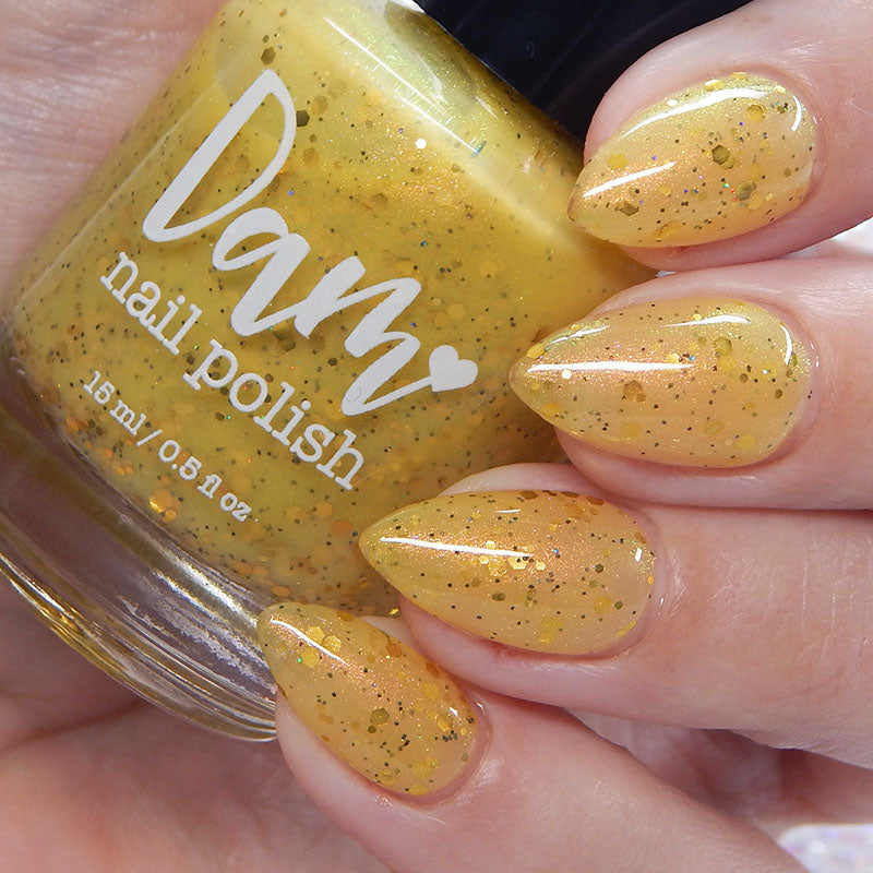 Banana Cabana - Light Yellow Crelly - Glitter Nail Polish - Shimmer Nail Polish - Sweet Sips Collection