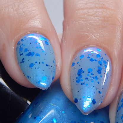 Blueberry Sanctuary - Light Blue Crelly - Glitter Nail Polish - Shimmer Nail Polish - Sweet Sips Collection