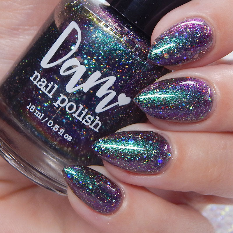 Bridigette - Green/Purple/Gold Multichrome Nail Polish - Holographic Glitter Nail Polish - Survivor Series