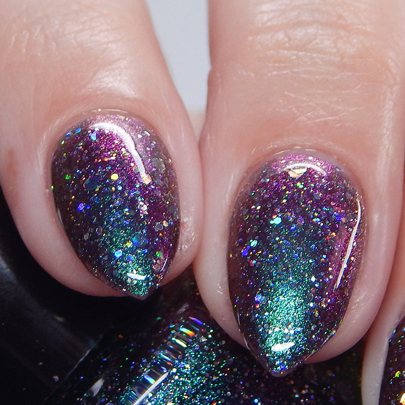 Bridigette - Green/Purple/Gold Multichrome Nail Polish - Holographic Glitter Nail Polish - Survivor Series