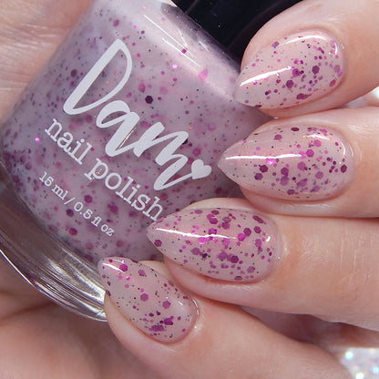 Passionfruit Attitude - Light Pink Crelly - Glitter Nail Polish - Shimmer Nail Polish - Sweet Sips Collection