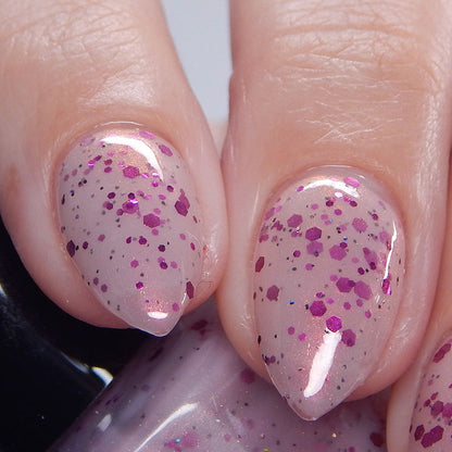 Passionfruit Attitude - Light Pink Crelly - Glitter Nail Polish - Shimmer Nail Polish - Sweet Sips Collection