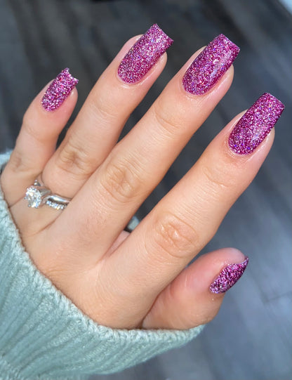 Heartless - Purple Maroon Reflective Glitter Nail Polish - Bitten Collection