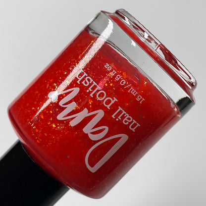 Dragon - Red Flakie Nail Polish - Chinese Zodiac Collection