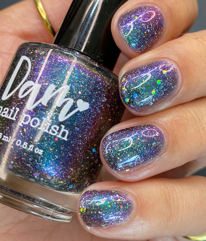 Bridigette - Green/Purple/Gold Multichrome Nail Polish - Holographic Glitter Nail Polish - Survivor Series