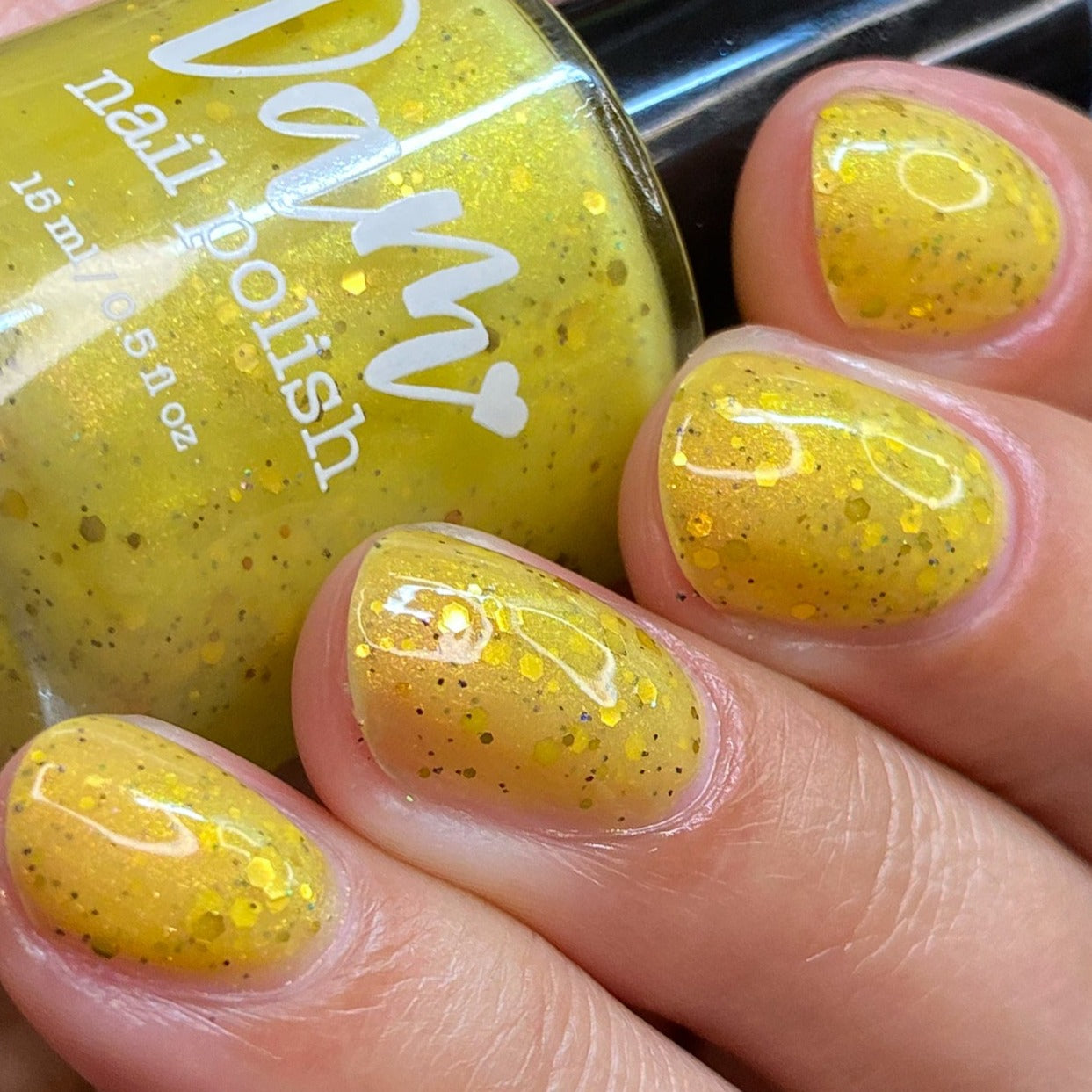 Banana Cabana - Light Yellow Crelly - Glitter Nail Polish - Shimmer Nail Polish - Sweet Sips Collection