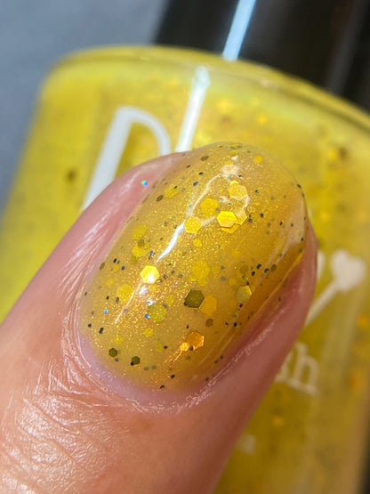 Banana Cabana - Light Yellow Crelly - Glitter Nail Polish - Shimmer Nail Polish - Sweet Sips Collection