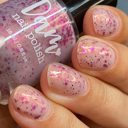 Passionfruit Attitude - Light Pink Crelly - Glitter Nail Polish - Shimmer Nail Polish - Sweet Sips Collection