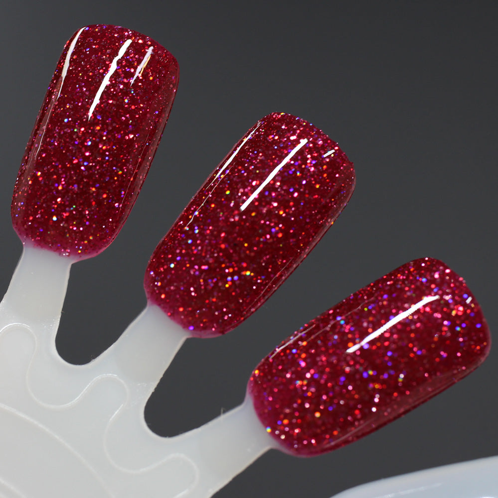 Bloodthirsty - Fuchsia Reflective Glitter Nail Polish - Bitten Collection