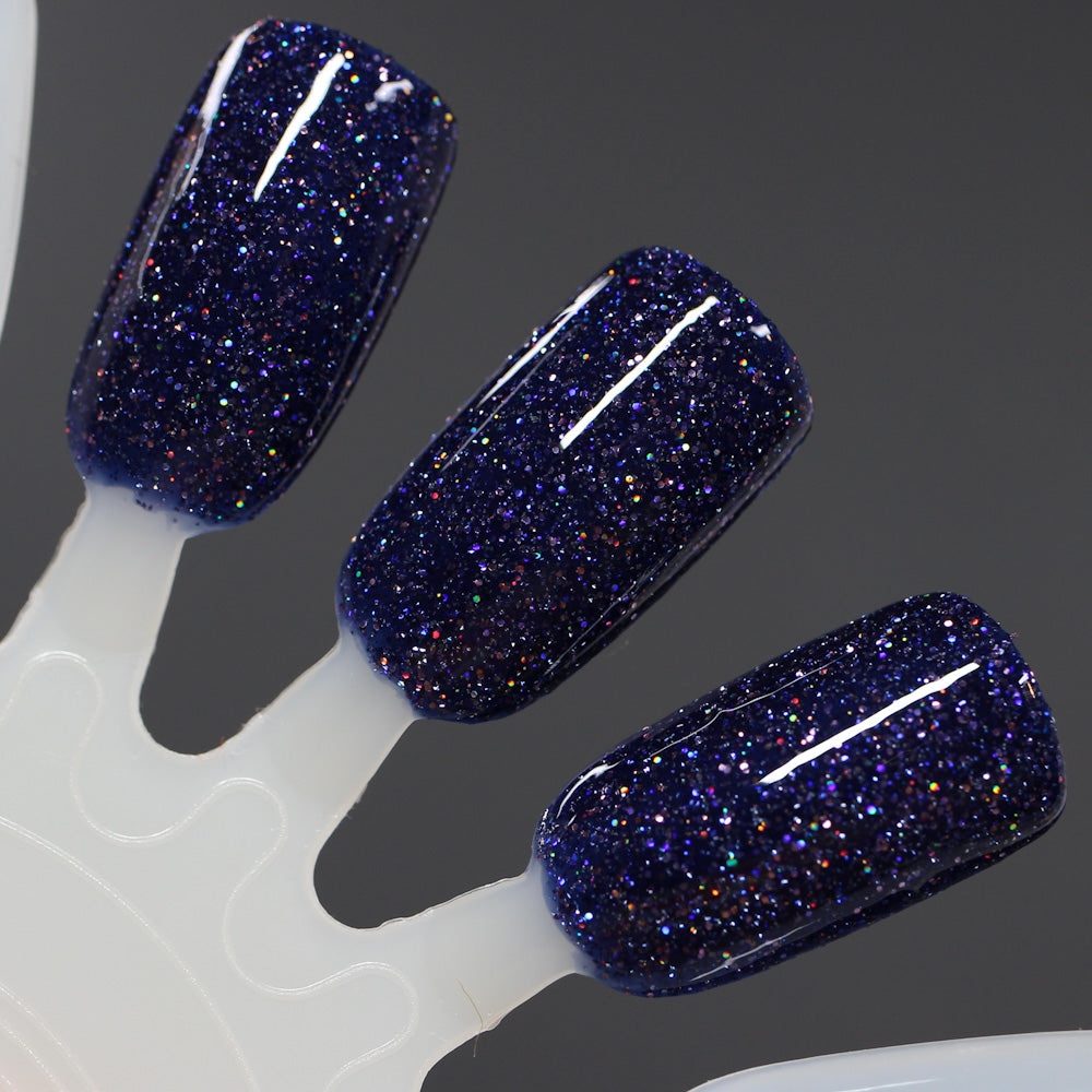 What a Batty - Blue Reflective Glitter Nail Polish - Bitten Collection