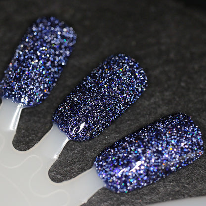 What a Batty - Blue Reflective Glitter Nail Polish - Bitten Collection