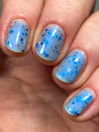 Blueberry Sanctuary - Light Blue Crelly - Glitter Nail Polish - Shimmer Nail Polish - Sweet Sips Collection