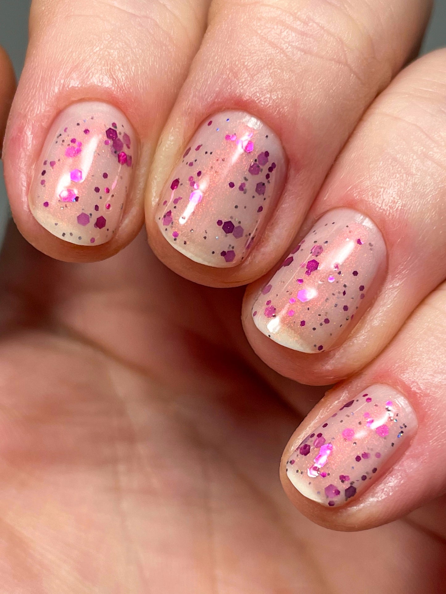 Passionfruit Attitude - Light Pink Crelly - Glitter Nail Polish - Shimmer Nail Polish - Sweet Sips Collection