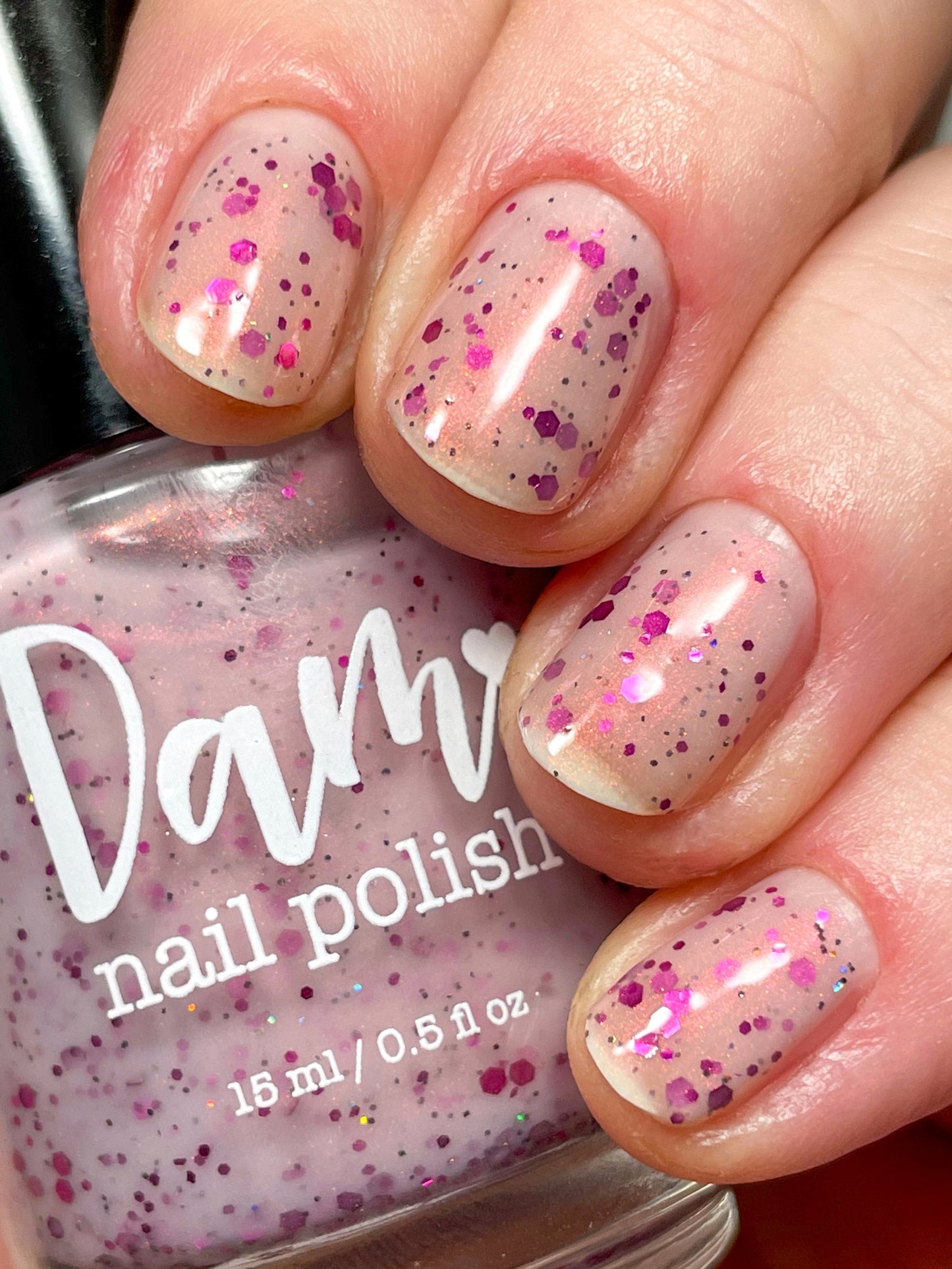 Passionfruit Attitude - Light Pink Crelly - Glitter Nail Polish - Shimmer Nail Polish - Sweet Sips Collection