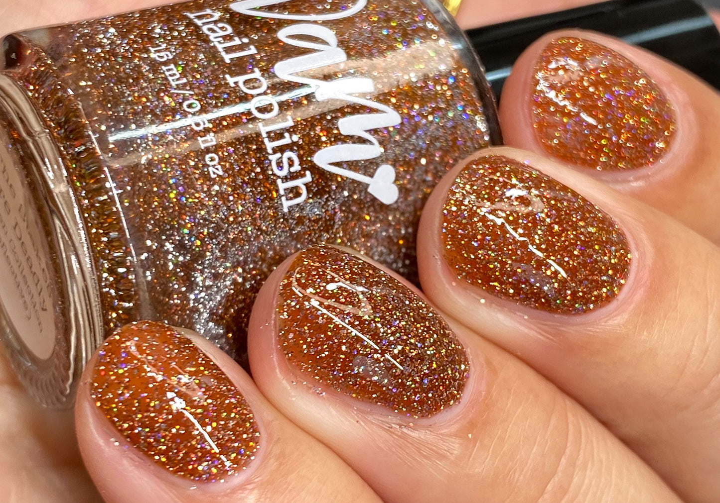 The Stakes Are Deadly - Burnt Orange Reflective Glitter Nail Polish - Bitten Collection