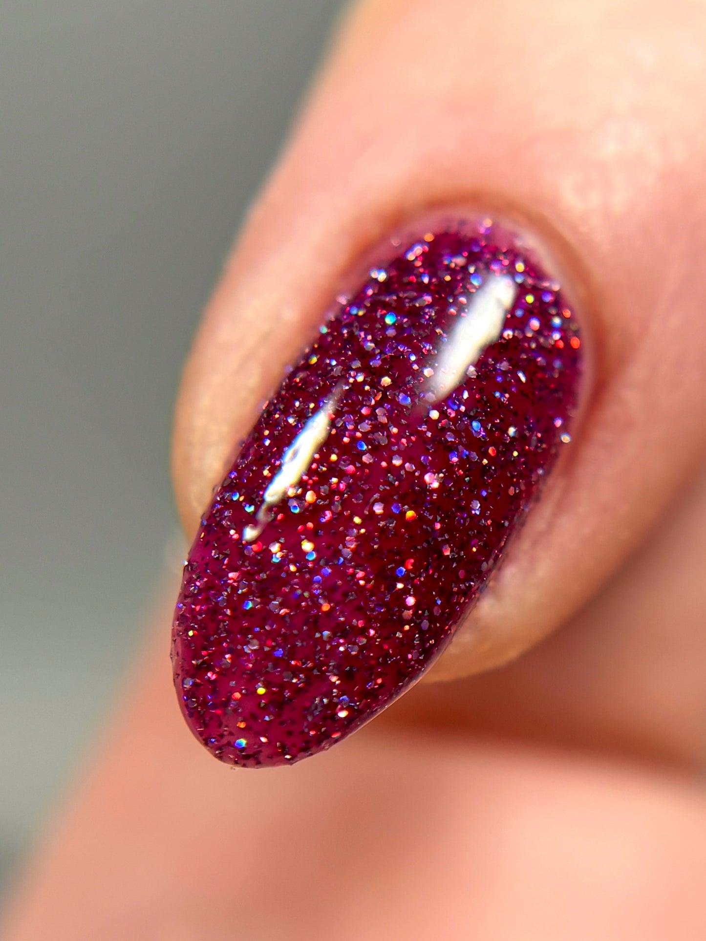 Heartless - Purple Maroon Reflective Glitter Nail Polish - Bitten Collection