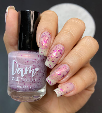 Passionfruit Attitude - Light Pink Crelly - Glitter Nail Polish - Shimmer Nail Polish - Sweet Sips Collection