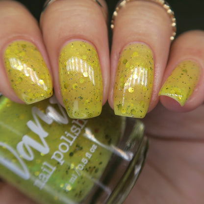 Banana Cabana - Light Yellow Crelly - Glitter Nail Polish - Shimmer Nail Polish - Sweet Sips Collection