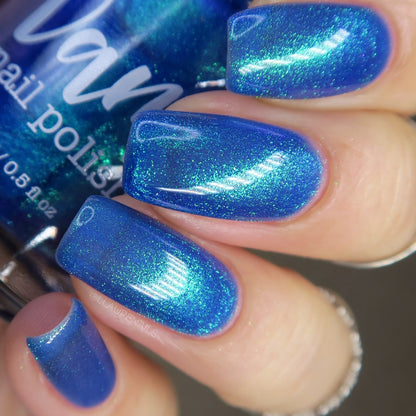 Cheers to 10 Years - Blue Shimmer Nail Polish - 10th Anniversary Trio