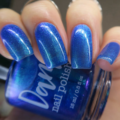 Cheers to 10 Years - Blue Shimmer Nail Polish - 10th Anniversary Trio