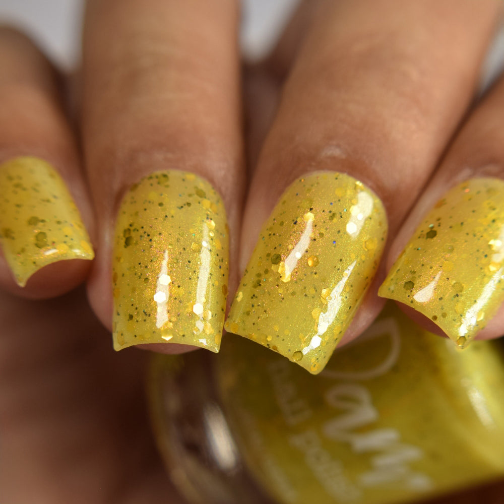 Banana Cabana - Light Yellow Crelly - Glitter Nail Polish - Shimmer Nail Polish - Sweet Sips Collection