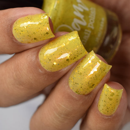 Banana Cabana - Light Yellow Crelly - Glitter Nail Polish - Shimmer Nail Polish - Sweet Sips Collection