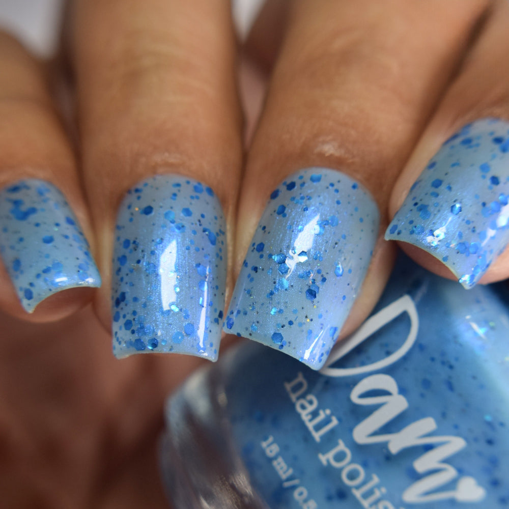 Blueberry Sanctuary - Light Blue Crelly - Glitter Nail Polish - Shimmer Nail Polish - Sweet Sips Collection