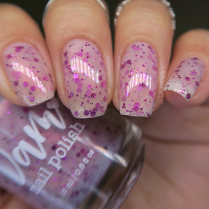 Passionfruit Attitude - Light Pink Crelly - Glitter Nail Polish - Shimmer Nail Polish - Sweet Sips Collection